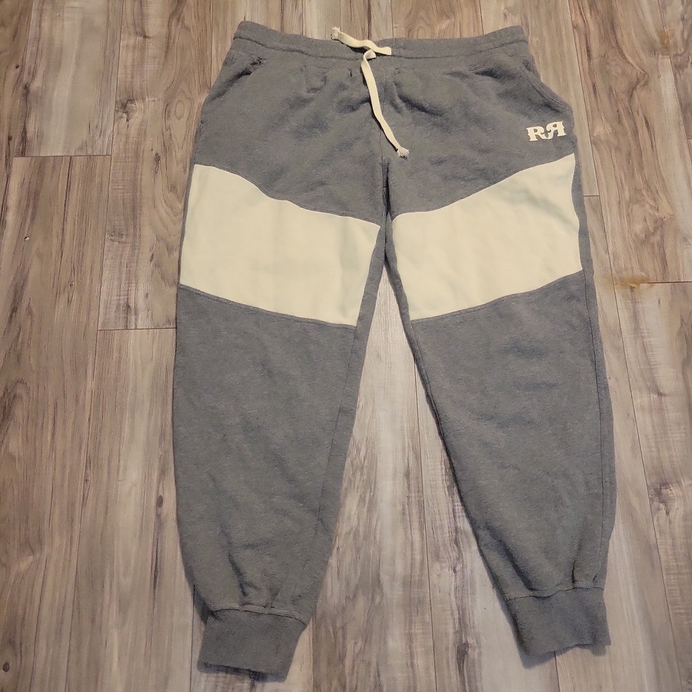 Rock Revival Joggers Mens XXL Gray White Colorblock Athletic Big/Tall Sweatpants